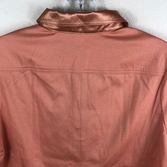 Lanvin Sport Collared Pullover Peach Shirt 38 8-10 - Picture 9 of 9